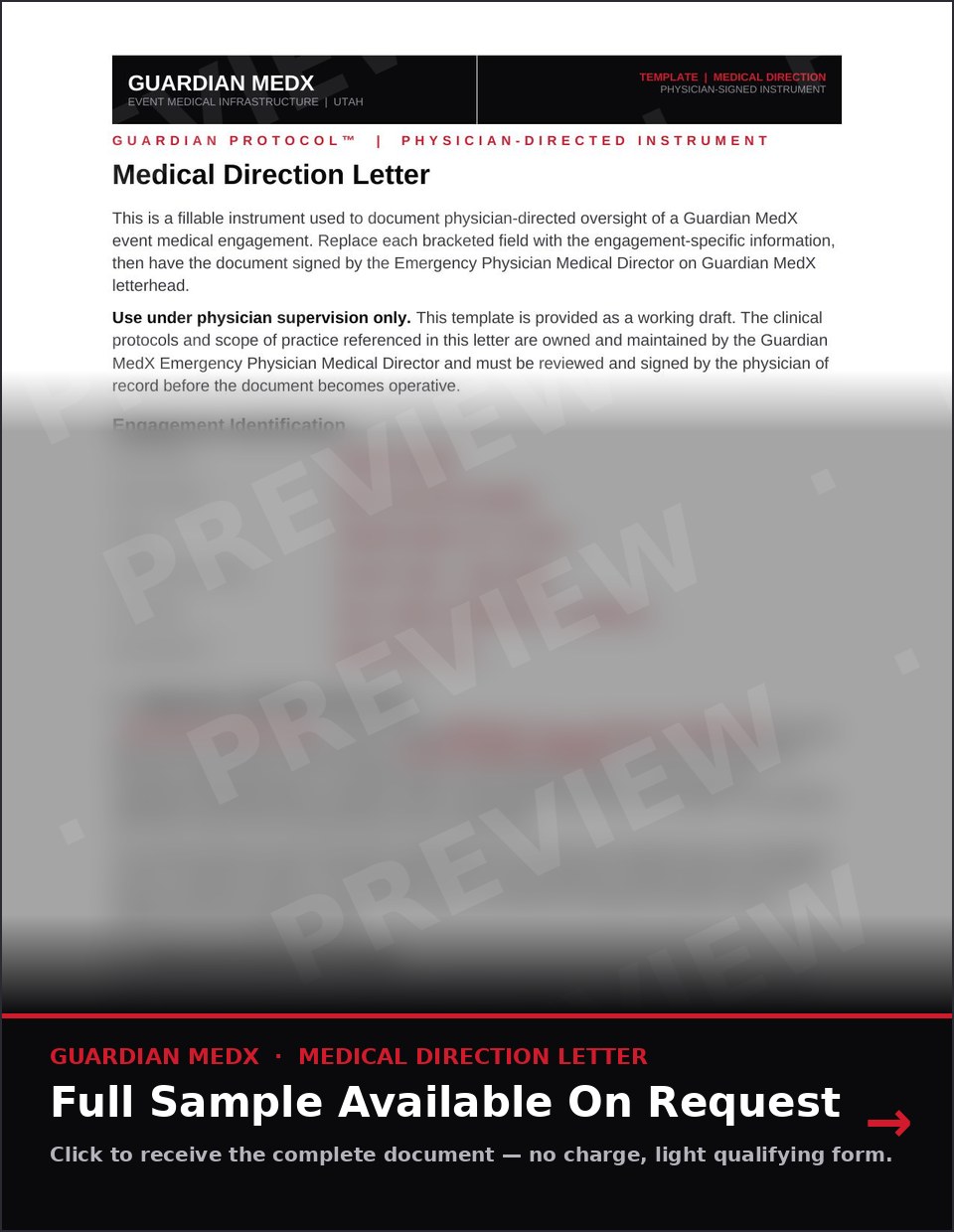 Medical Direction Letter — preview